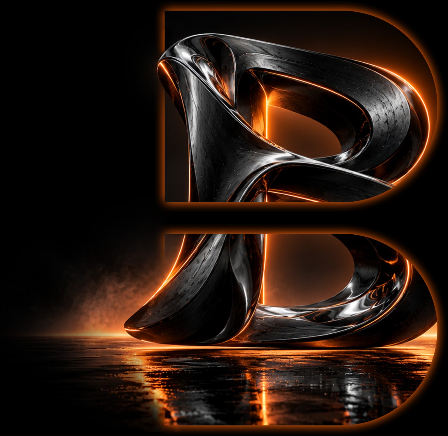 Metallic BLACOMiX B in an orange outline, with smoke and water reflections